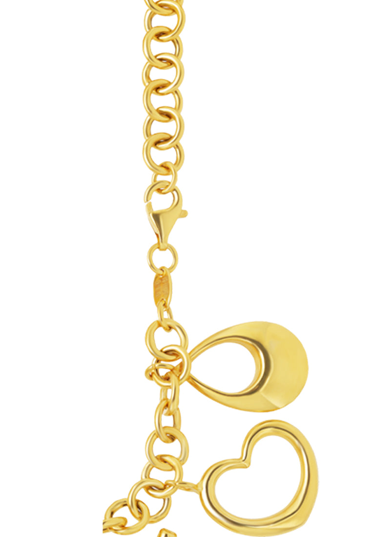TOMEI Lusso Italia Faith & Love Bracelet, Yellow Gold, 916
