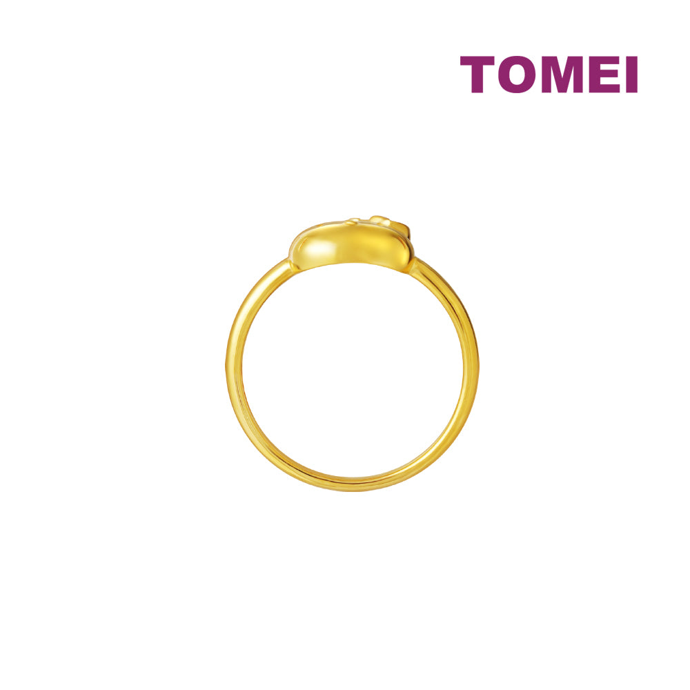TOMEI X SANRIO Winter Wonders Hello Kitty Ring, Yellow Gold 916