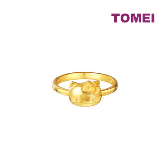 TOMEI X SANRIO Winter Wonders Hello Kitty Ring, Yellow Gold 916