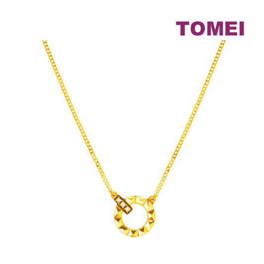 TOMEI Duo Of Devotion, Circle Necklace Yellow Gold 999 (5G)