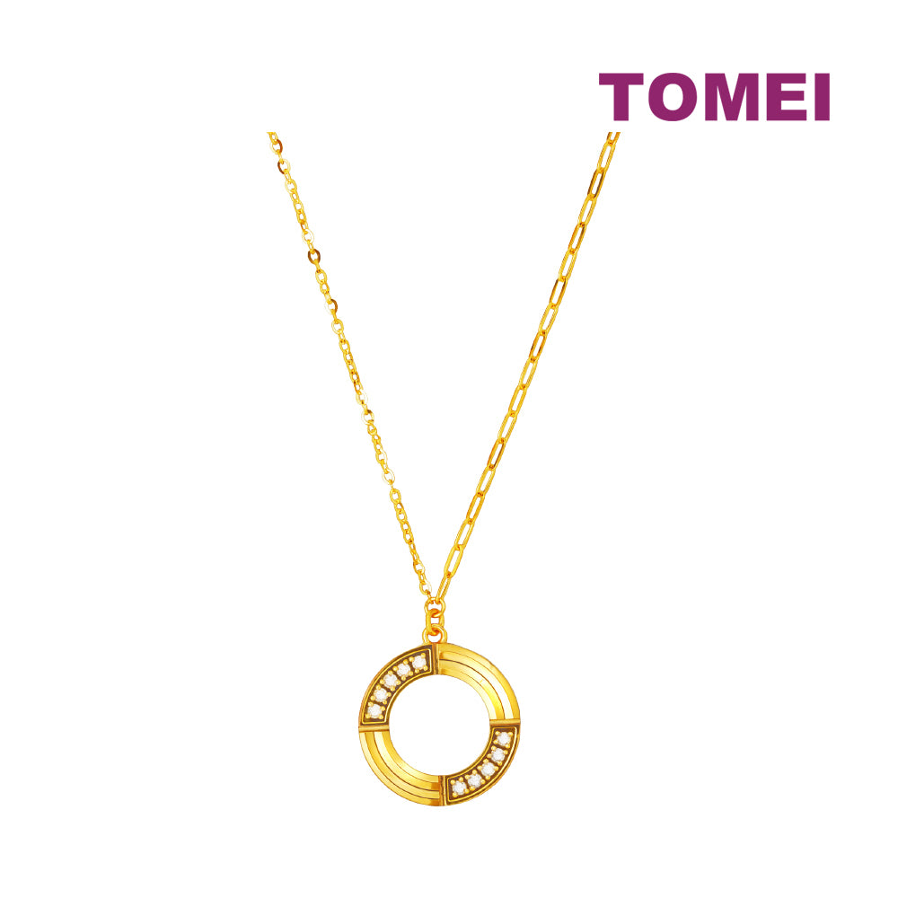 TOMEI Duo Of Devotion, Wheel Necklace Yellow Gold 999 (5G)