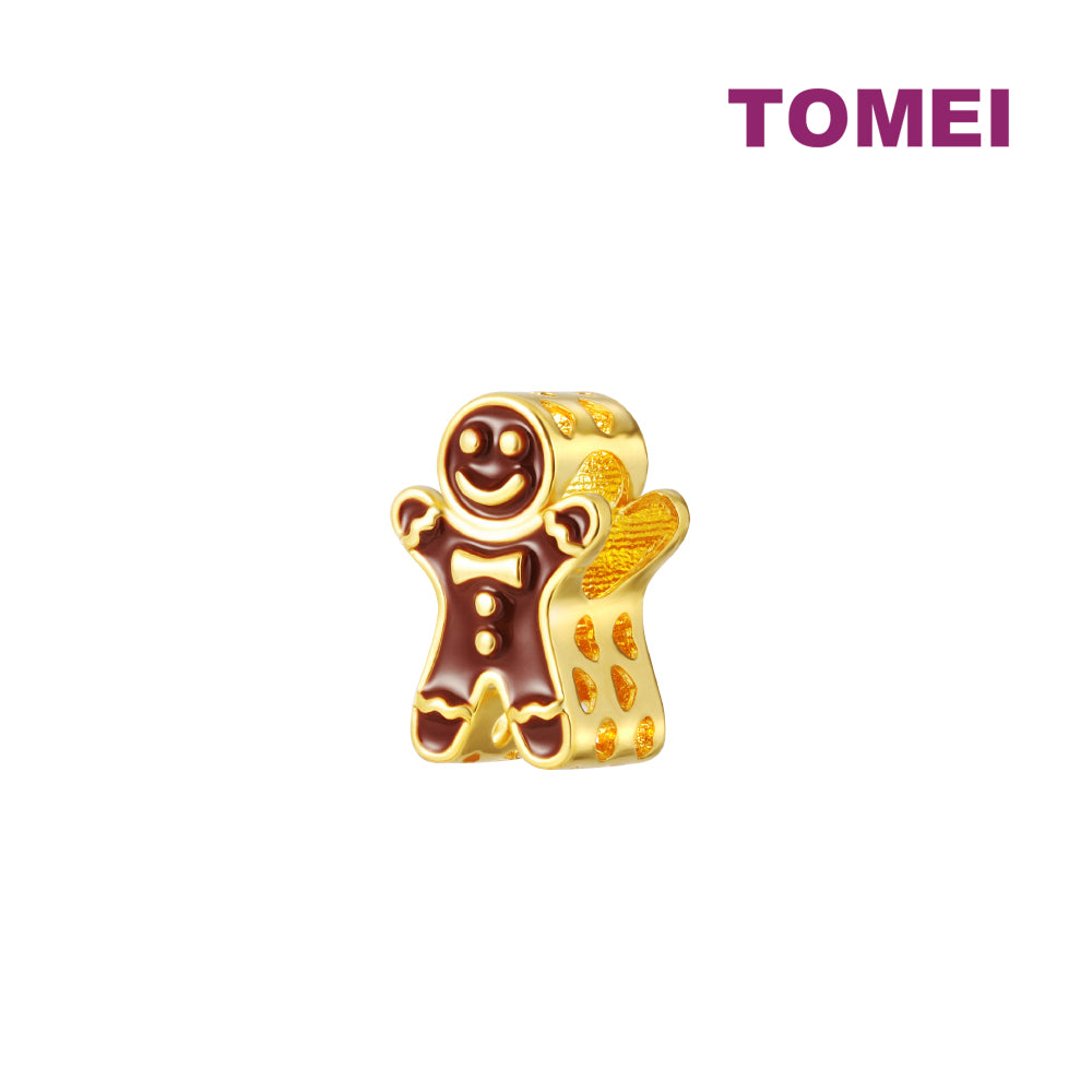 TOMEI Chomel Gingerbread Man Charm, Yellow Gold 916