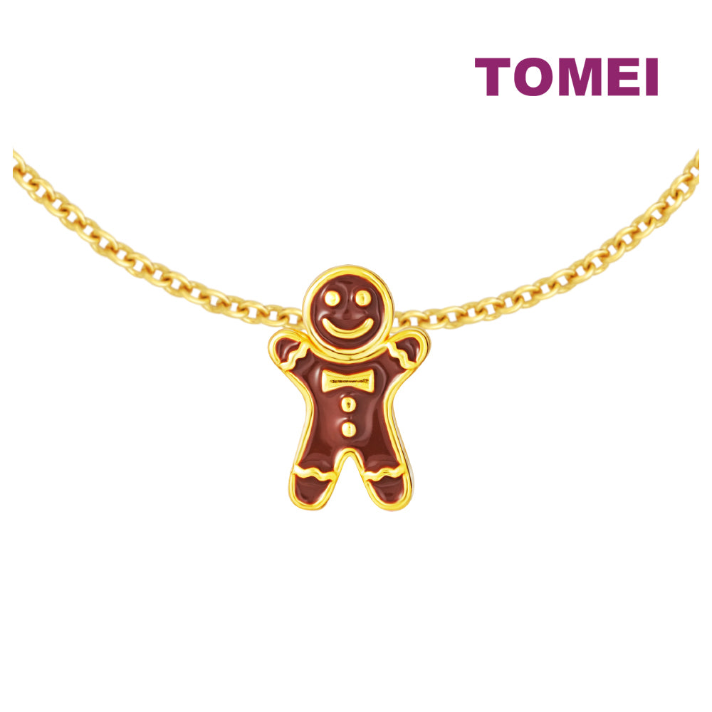 TOMEI Chomel Gingerbread Man Charm, Yellow Gold 916