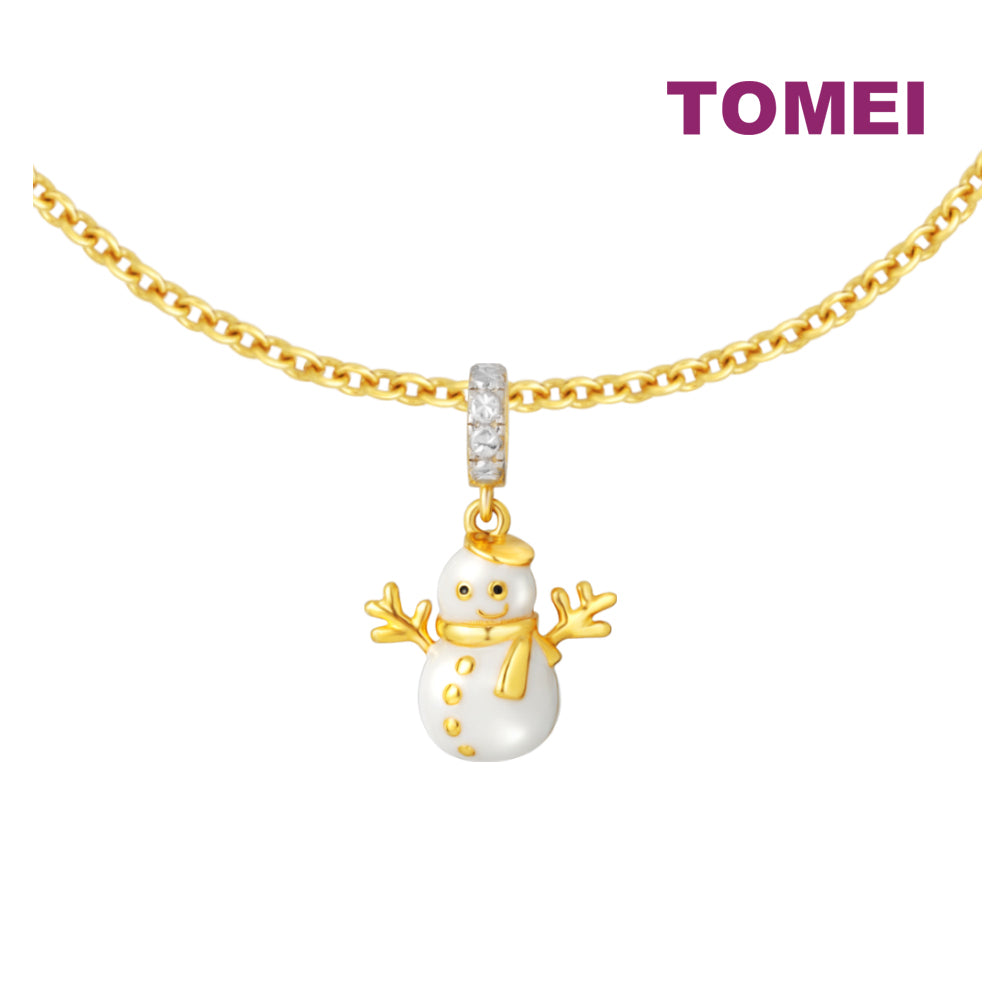 TOMEI Chomel Snowman Charm, Yellow Gold 916