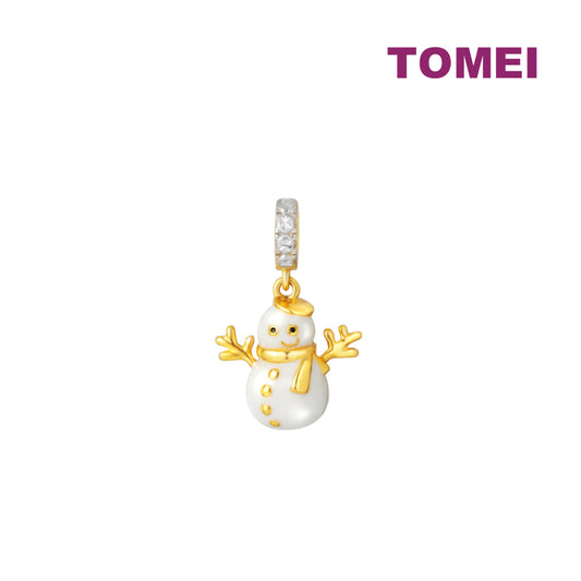 TOMEI Chomel Snowman Charm, Yellow Gold 916