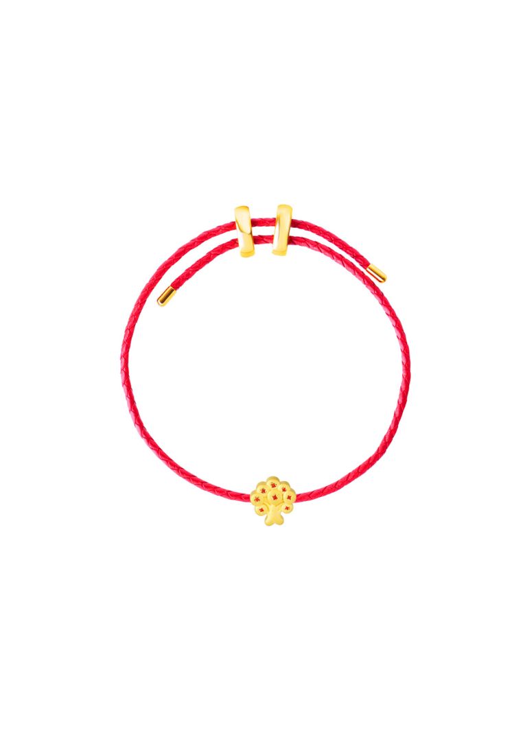 TOMEI [Online Exclusive] Red Fruity Tree Charm, Yellow Gold 999