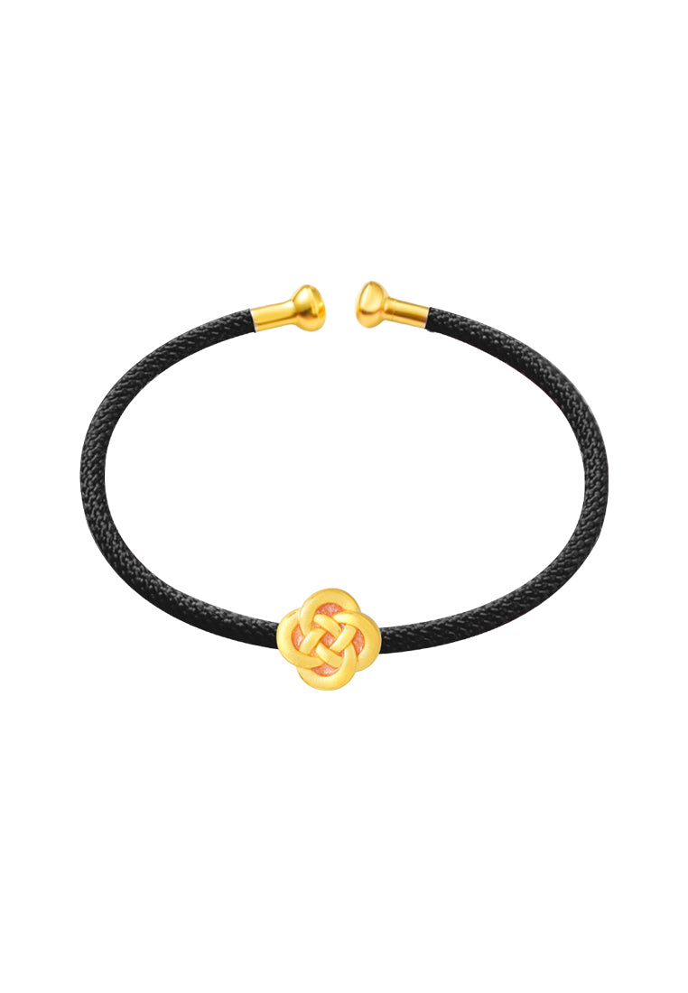 TOMEI [Online Exclusive] Pink Knot Charm, Yellow Gold 999