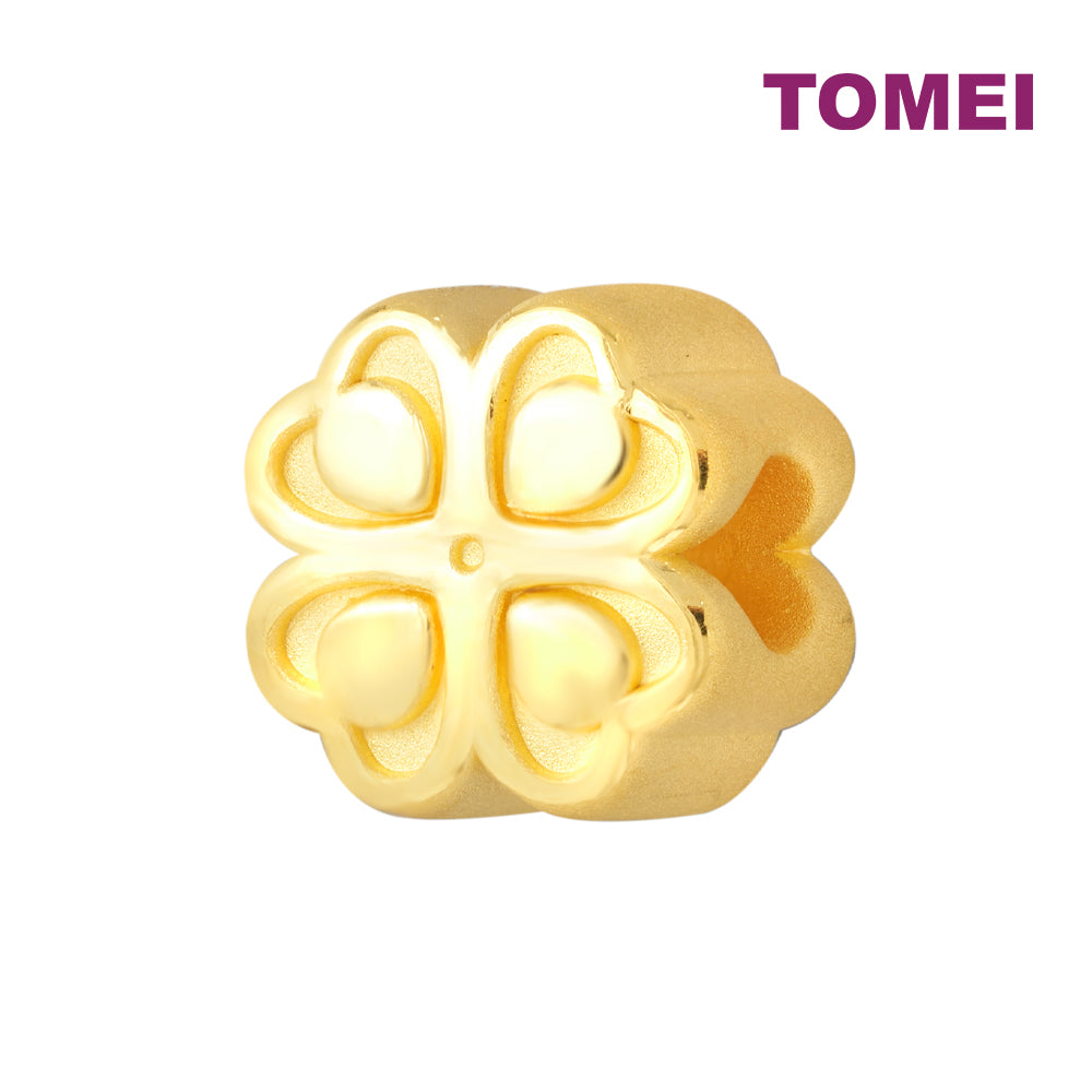 TOMEI [Online Exclusive] Clovery Love Charm, Yellow Gold 999