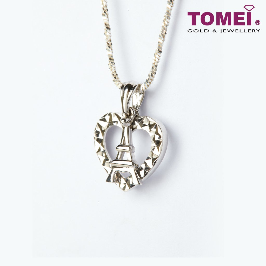 TOMEI Enchanted Love Diamond Pendant, White Gold 585 (P6097)