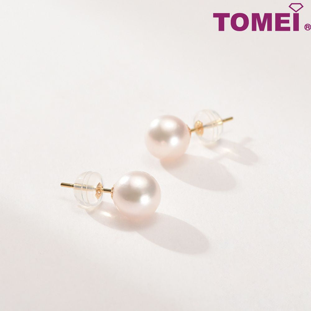 TOMEI Akoya Pearl Stud Earrings, 18K