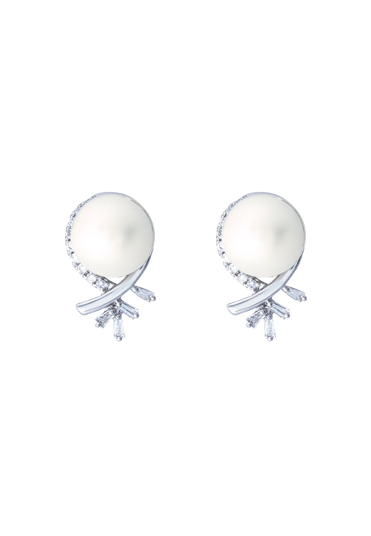 TOMEI 【珠圆玉润】Pearl Earrings, White Gold 585