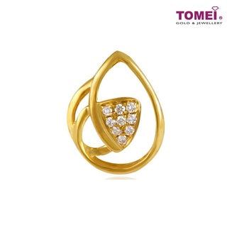 TOMEI Glamorous in Yellow Gold Diamond Pendant Set