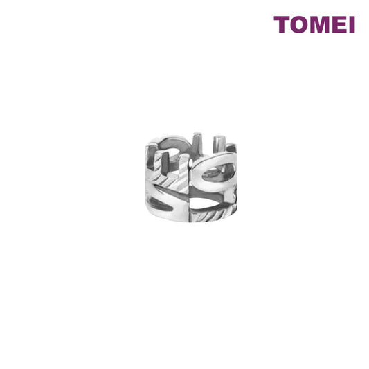 TOMEI Castle of Love Charm, White Gold 585