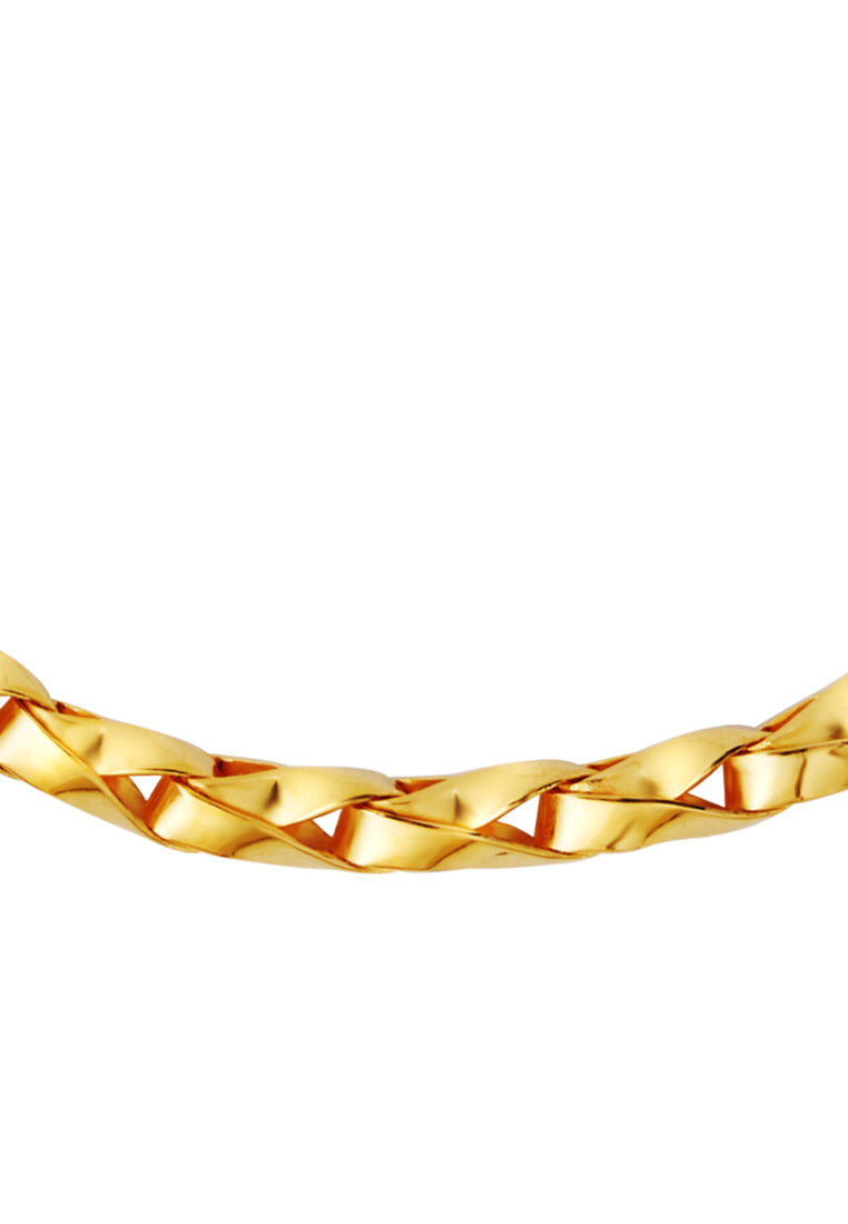 TOMEI Elegant Twisted Necklace, Yellow Gold 916