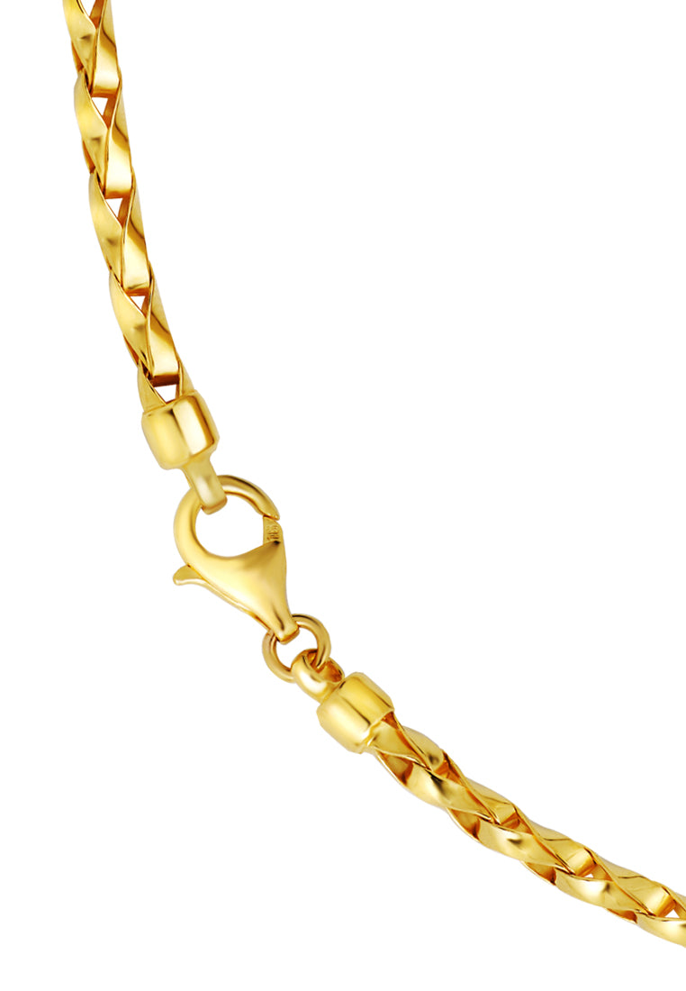 TOMEI Elegant Twisted Necklace, Yellow Gold 916