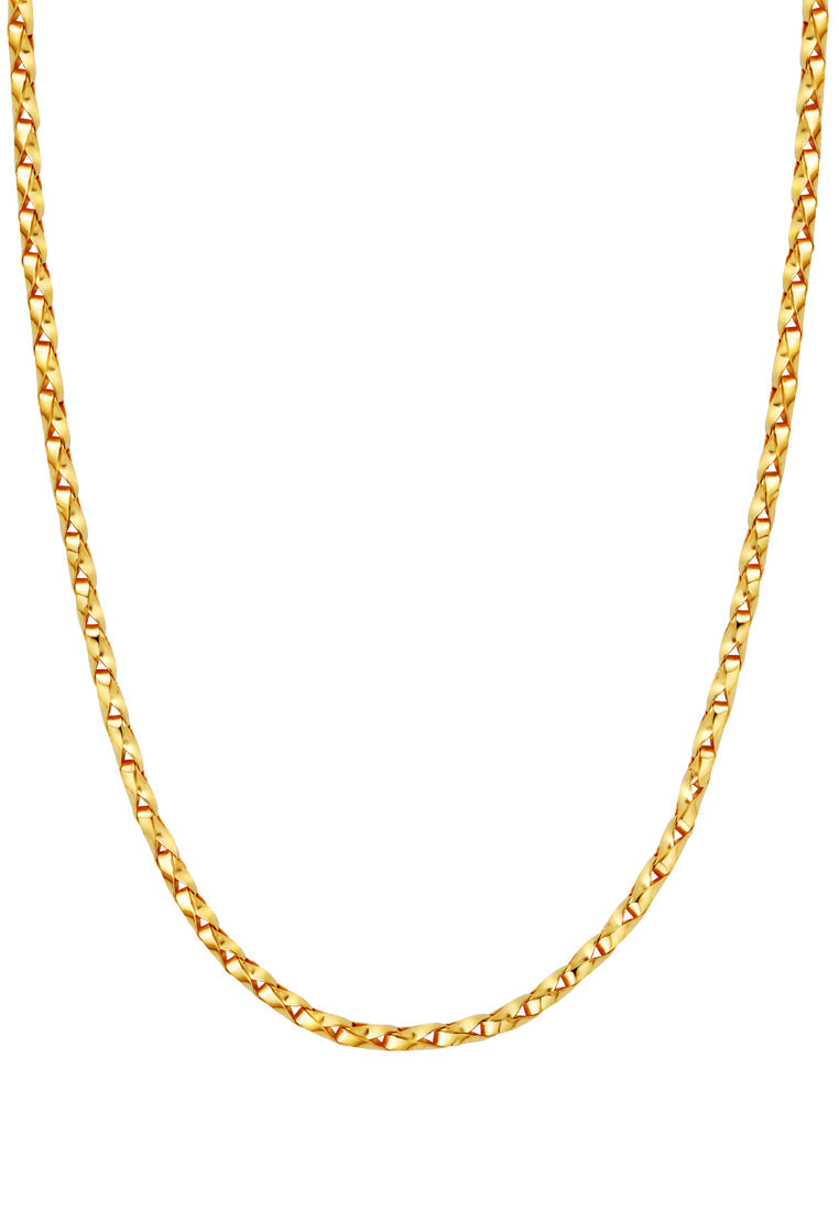 TOMEI Elegant Twisted Necklace, Yellow Gold 916