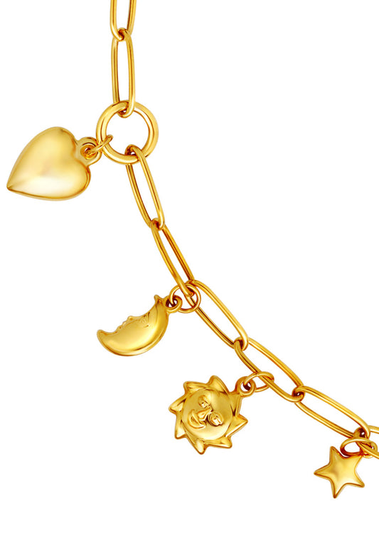 TOMEI Lusso Italia Celestial Chain-Linked Bracelet, Yellow Gold 916