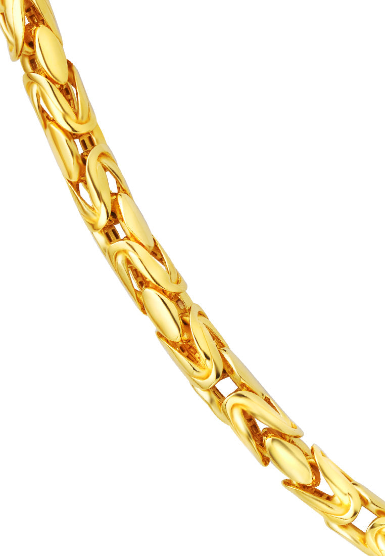 TOMEI Lusso Italia Rounded Interlocking Bracelet, Yellow Gold 916