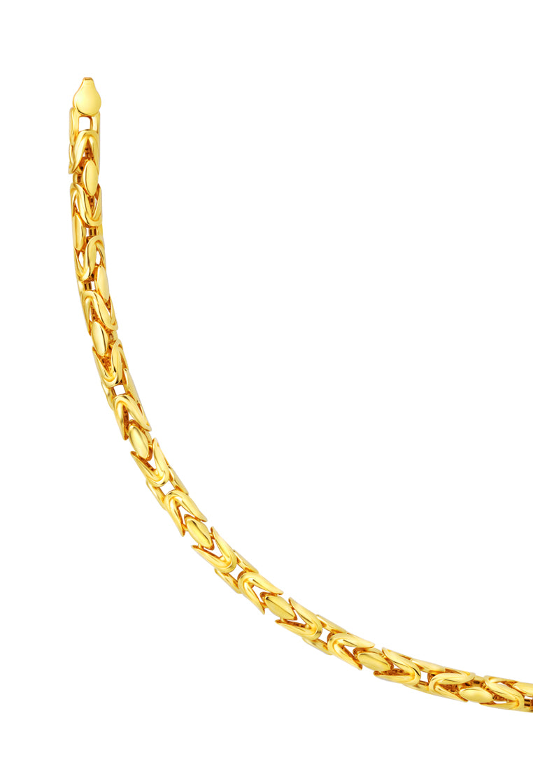 TOMEI Lusso Italia Rounded Interlocking Bracelet, Yellow Gold 916