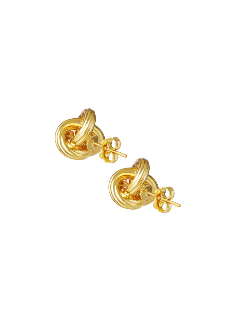 TOMEI Lusso Italia Knotted Triangle Earrings, Yellow Gold 916