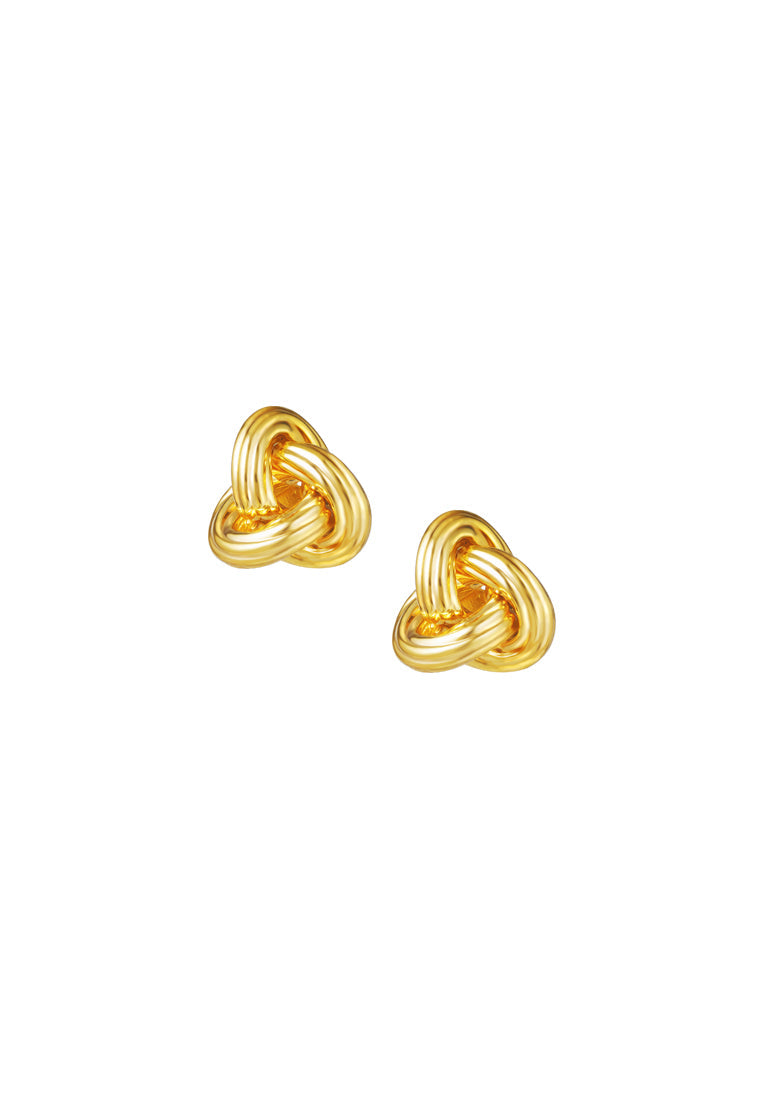 TOMEI Lusso Italia Knotted Triangle Earrings, Yellow Gold 916