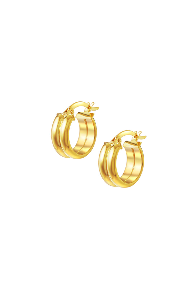 TOMEI Lusso Italia Chunky Duo Earrings, Yellow Gold 916