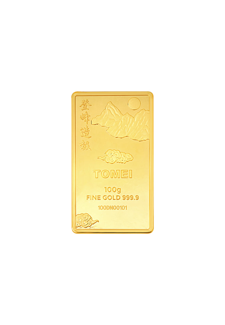 TOMEI Lunar Dragon Year Gold Bar 100G, Yellow Gold 9999