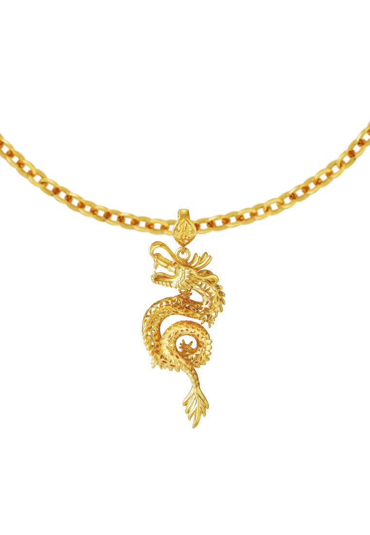 TOMEI The Ascending Dragon Pendant, Yellow Gold 916