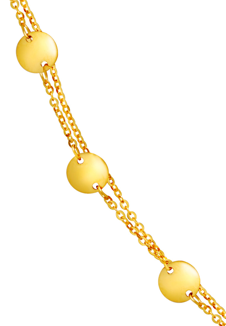 TOMEI [Online Exclusive] Lusso Italia Double Strand Chips Bracelet, Yellow Gold 916