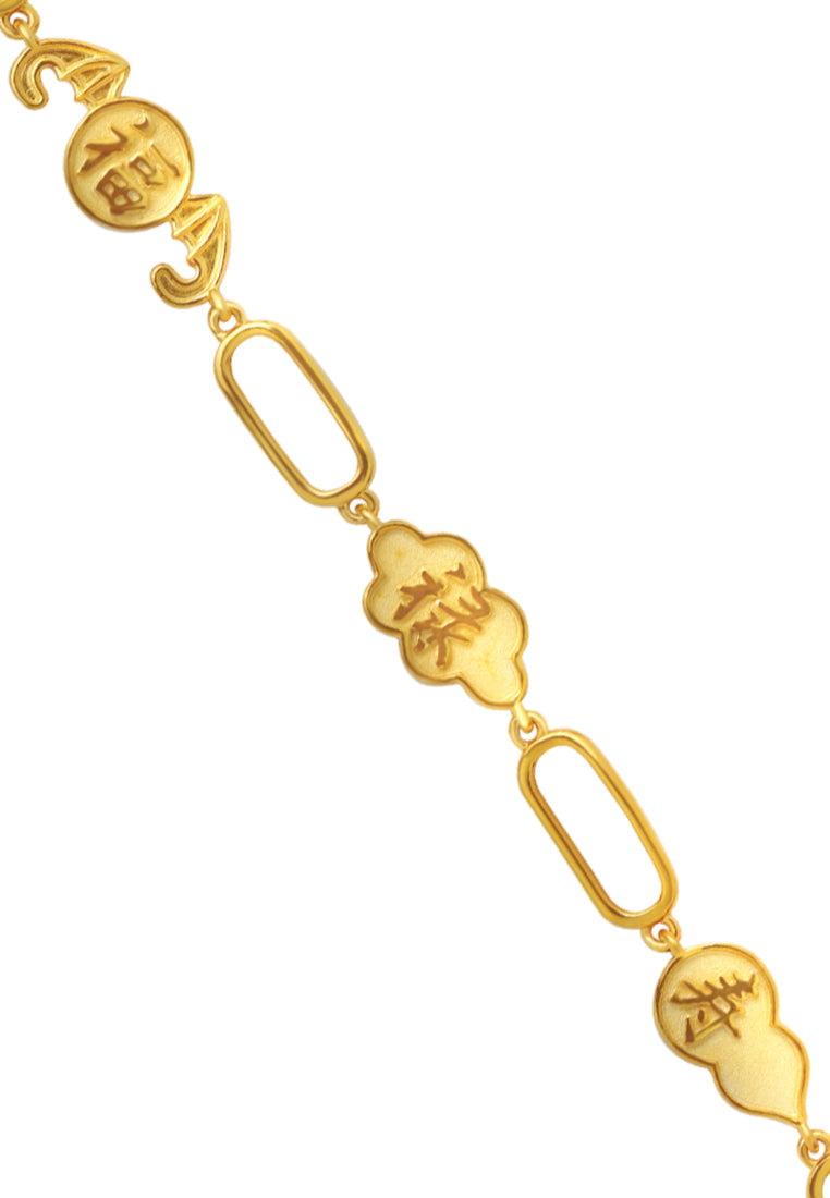 TOMEI Five-Blessing Bracelet, Yellow Gold 916