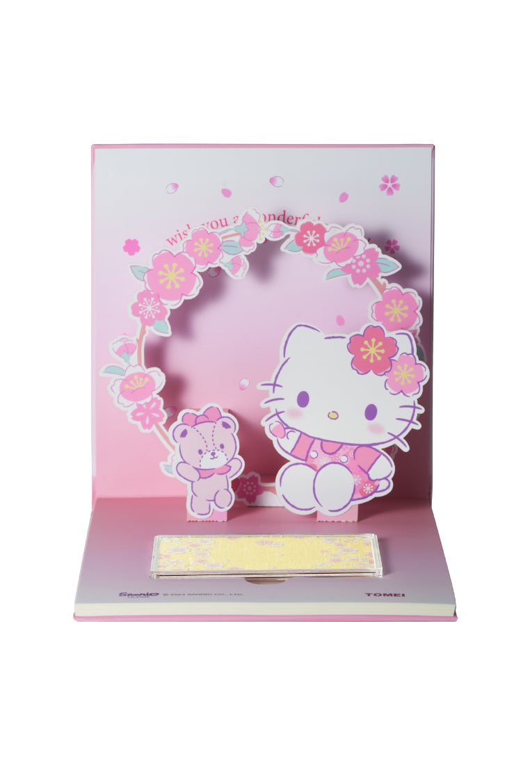 TOMEI X SANRIO Hello Kitty Sakura Gold Foil 0.5G, Yellow Gold 9999