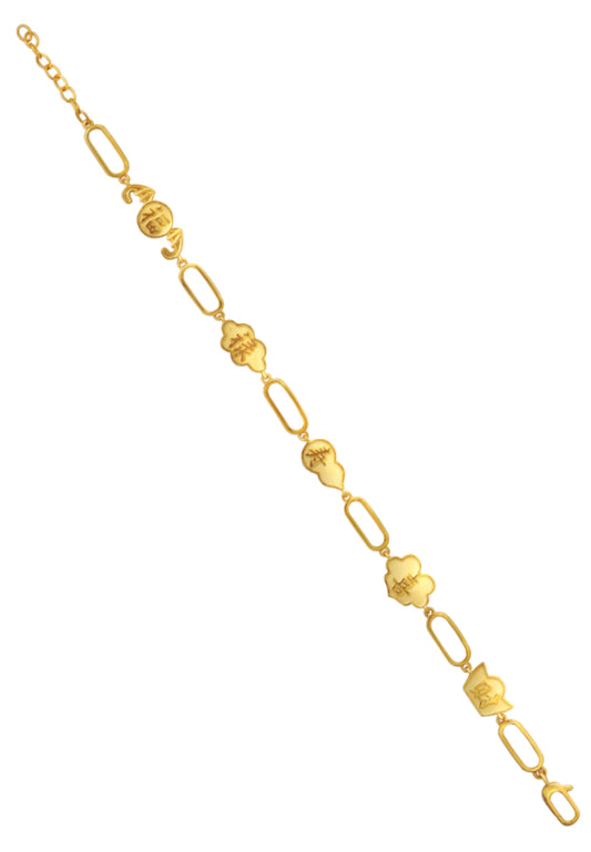 TOMEI Five-Blessing Bracelet, Yellow Gold 916
