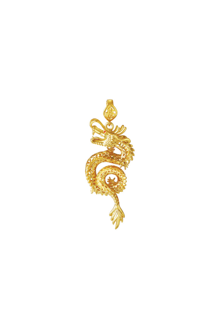 TOMEI The Ascending Dragon Pendant, Yellow Gold 916