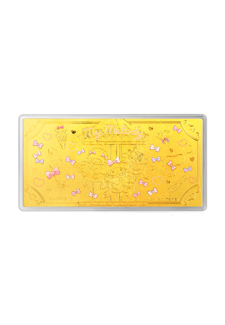 TOMEI X SANRIO My Melody Merry-Go-Round Gold Foil 1G, Yellow Gold 9999