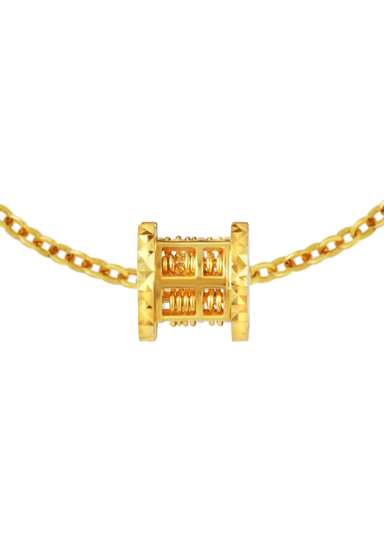 TOMEI Rolling Of Bless Pendant, Yellow Gold 916