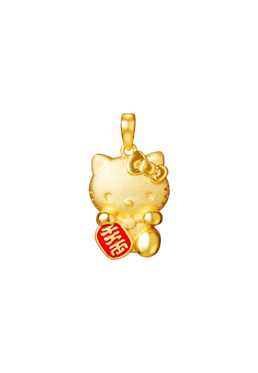 TOMEI X SANRIO Hello Kitty Affluent Pendant, Yellow Gold 916