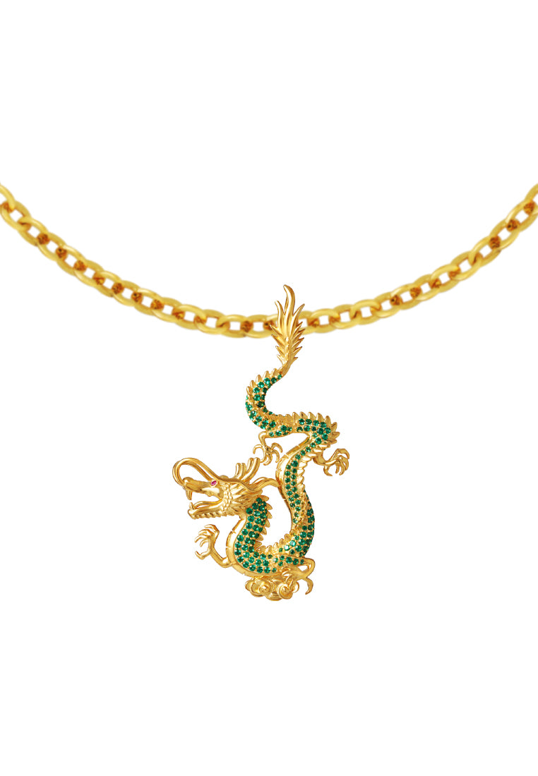 TOMEI Sacred Dragon Pendant, Yellow Gold 916