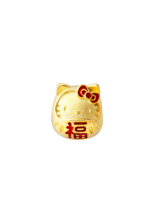 TOMEI X SANRIO Hello Kitty Fuwa Charm, Yellow Gold 916