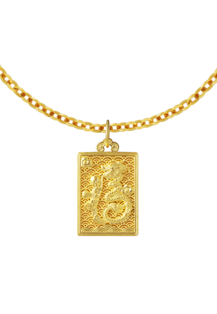 TOMEI Dragon Pendant, Yellow Gold 999