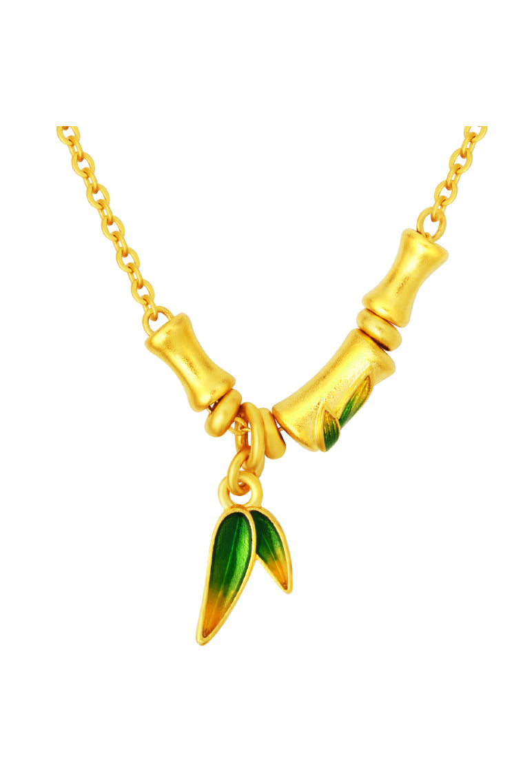 TOMEI X XIFU Bamboo Inspired  Necklace, Yellow Gold 999