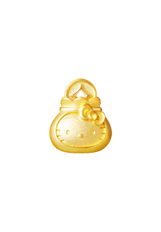 TOMEI X SANRIO Hello Kitty Fukubukuro Pendant, Yellow Gold 916