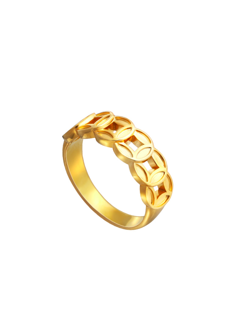 TOMEI Good Luck Ring, Yellow Gold 916