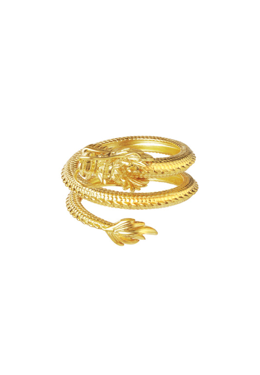TOMEI Dragon Ring, Yellow Gold 916