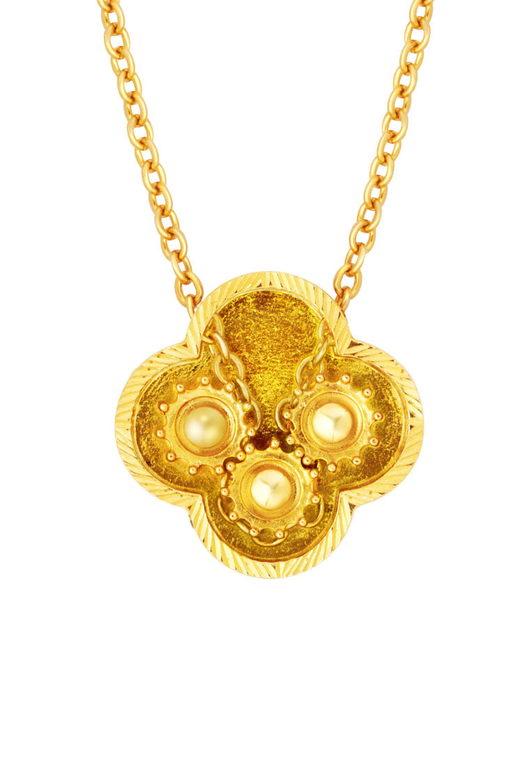 TOMEI Happiness Gear Necklace, Yellow Gold 916