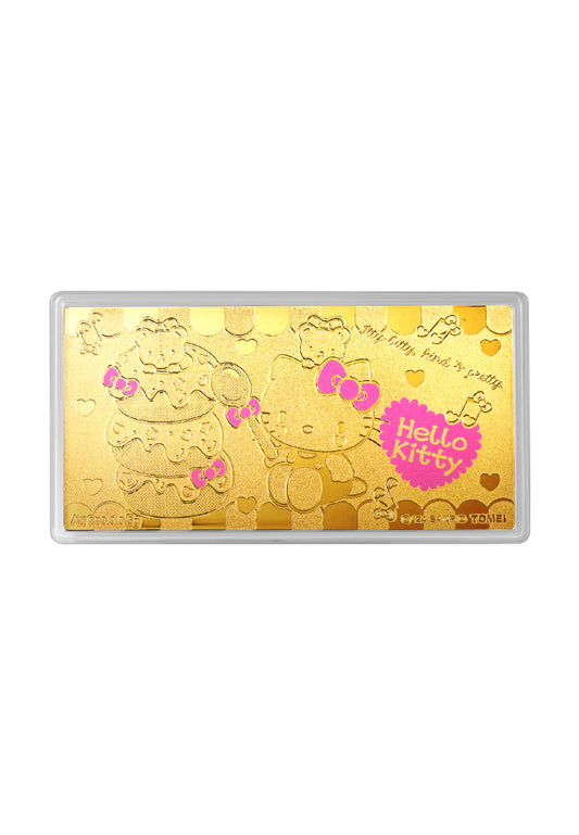 TOMEI X SANRIO Hello Kitty Kind & Pretty Gold Foil 0.5G, Yellow Gold 9999