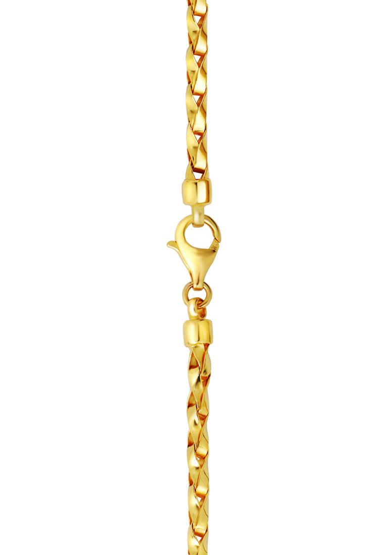 TOMEI Elegant Twisted Bracelet, Yellow Gold 916