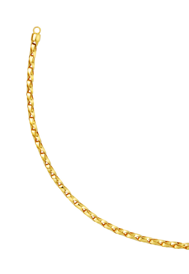 TOMEI Elegant Twisted Bracelet, Yellow Gold 916