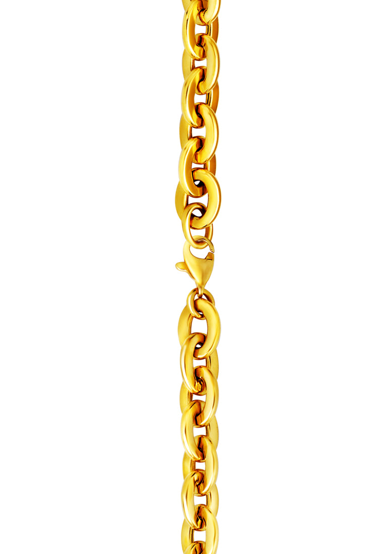 TOMEI Lusso Italia Split Link Tiny Chain Bracelet, Yellow Gold 916