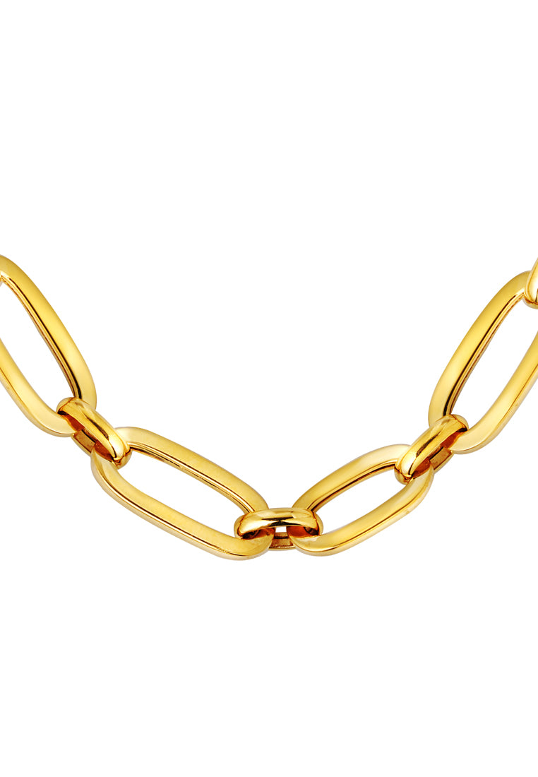 TOMEI Lusso Italia Statement Chain Link Necklace, Yellow Gold 916