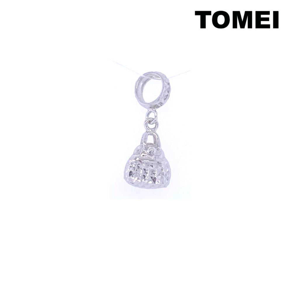 TOMEI Handbag Charm, White Gold 585